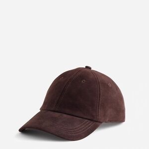 Madewell Suede Baseball Hat. Color dark carob. Size OS